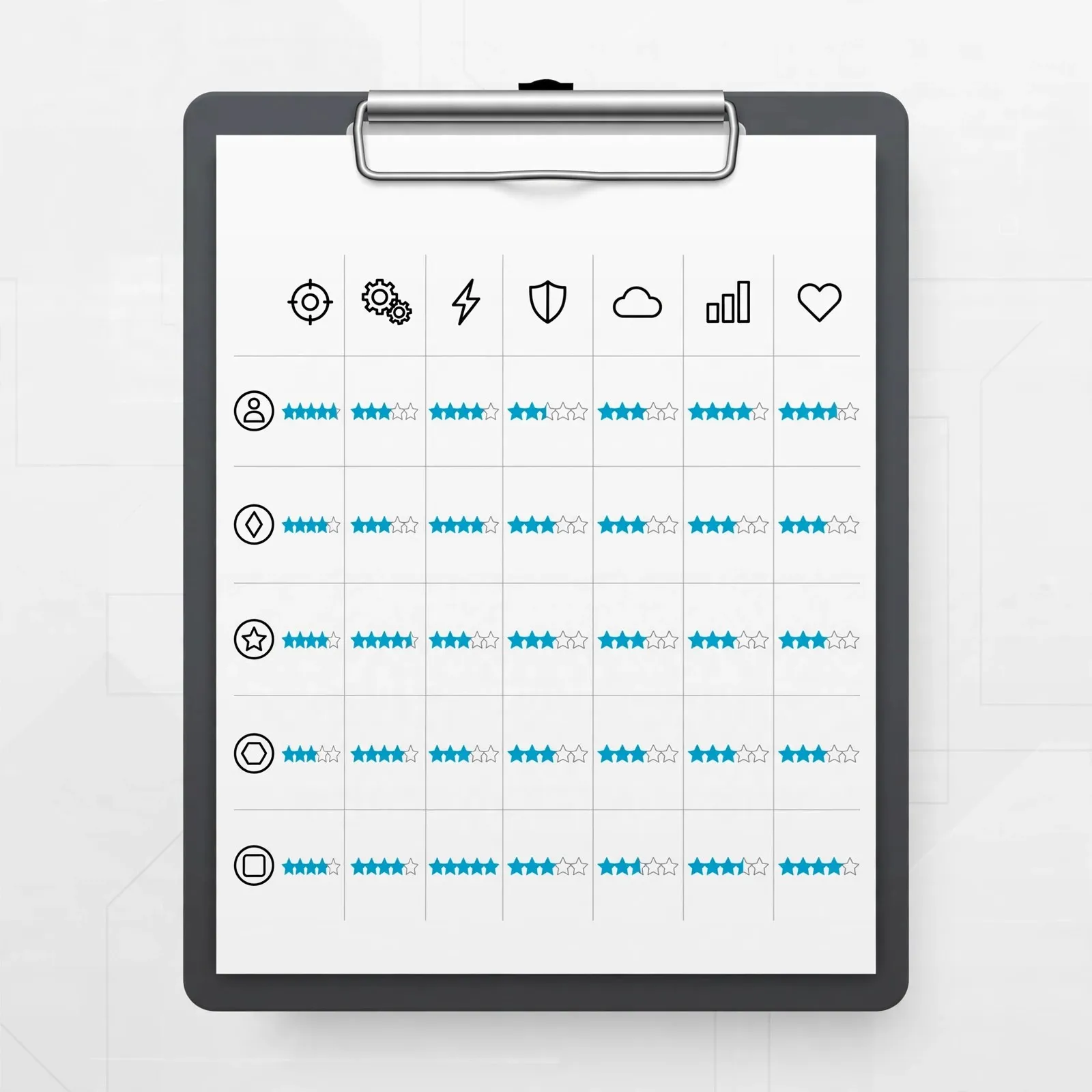 clipboard-evaluation-matrix